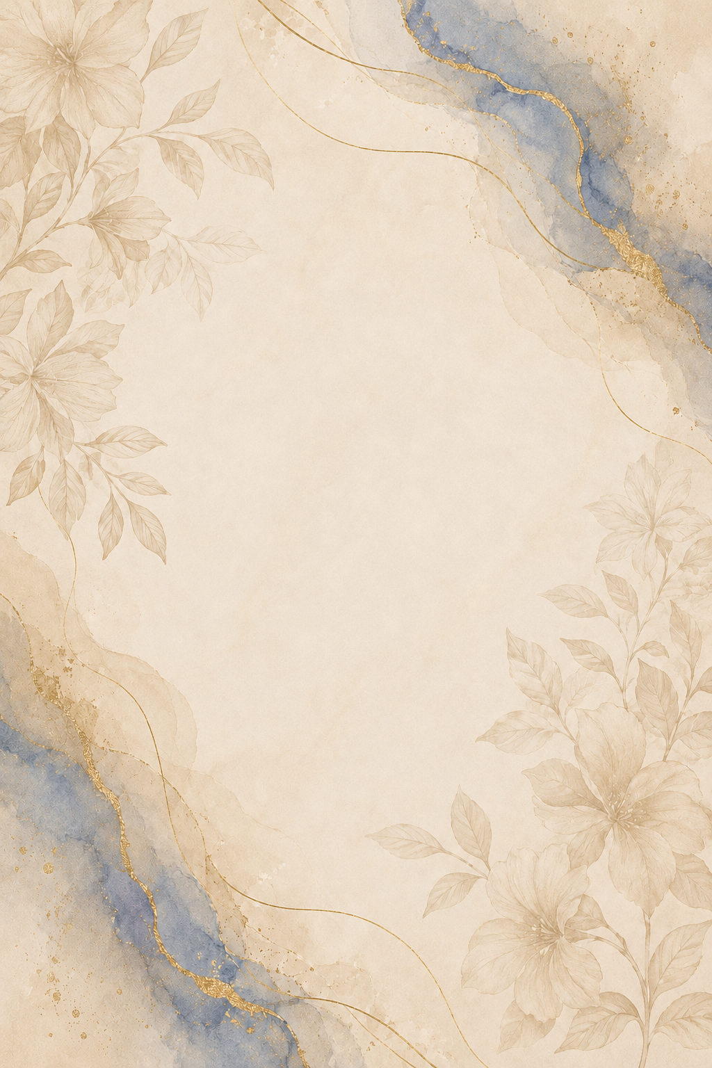 Fundo aquarelado claro em tons de bege, azul e dourado
